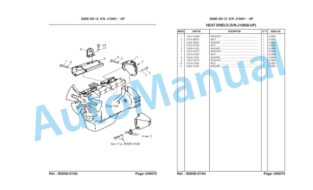 Komatsu D68ESS-12 Bulldozer Parts Manual LEPBD68C03 2 Komatsu D68ESS-12 Bulldozer Parts Manual LEPBD68C03-2
