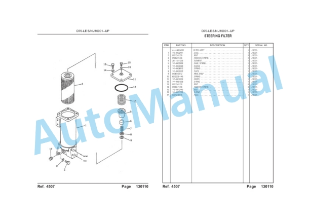 Komatsu D70-LE-8 Bulldozer Parts Manual LEPBD07802 3 Komatsu D70-LE-8 Bulldozer Parts Manual LEPBD07802-3