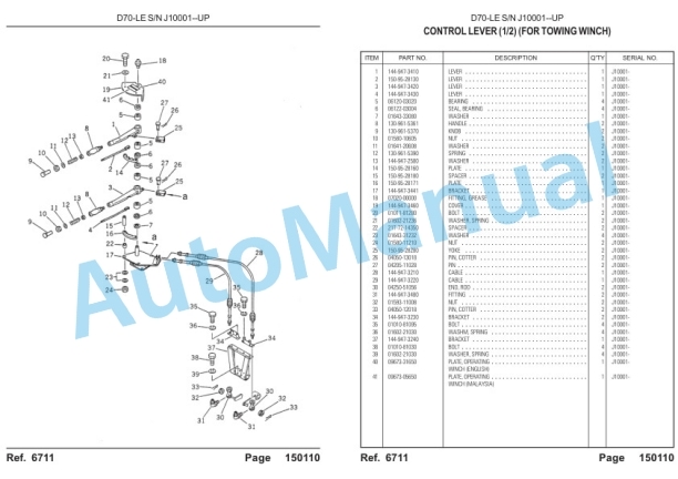Komatsu D70-LE-8 Bulldozer Parts Manual LEPBD07802 5 Komatsu D70-LE-8 Bulldozer Parts Manual LEPBD07802-5
