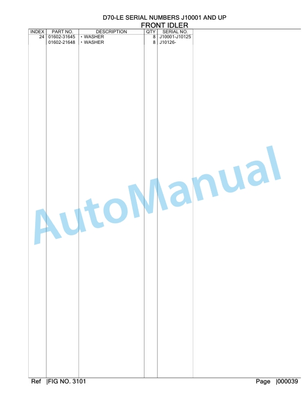 Komatsu D70-LE Parts Manual 3 Komatsu D70-LE Parts Manual-3