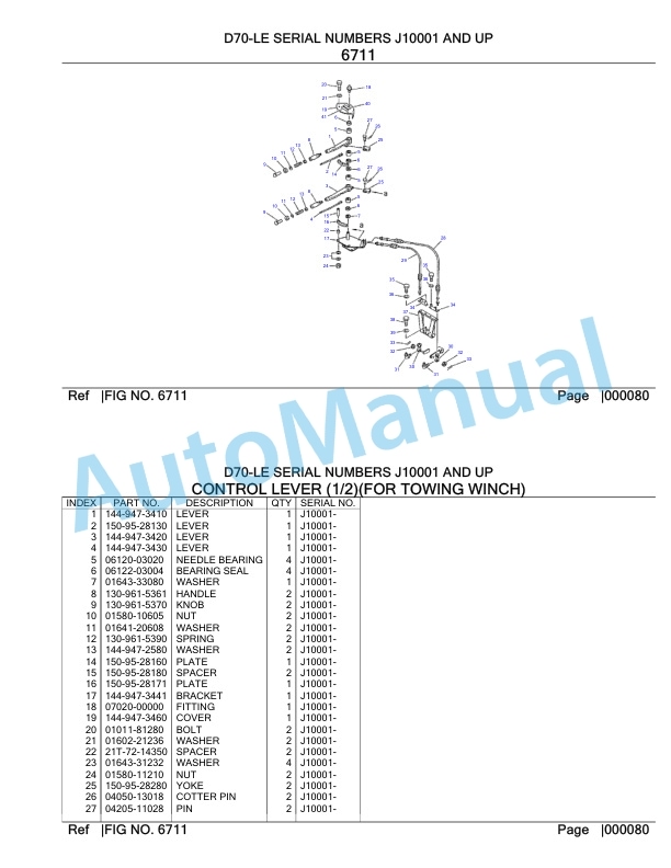 Komatsu D70-LE Parts Manual 5 Komatsu D70-LE Parts Manual-5