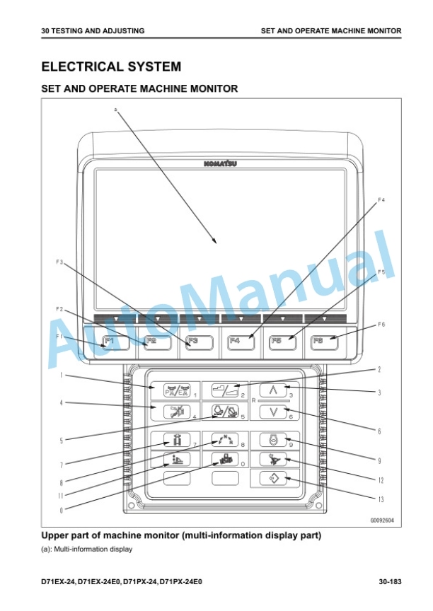 Alternative view of Komatsu D71EX-24, D71EX-24E0, D71PX-24, D71PX-24E0 Bull Dozer Shop Manual SEN06841-08