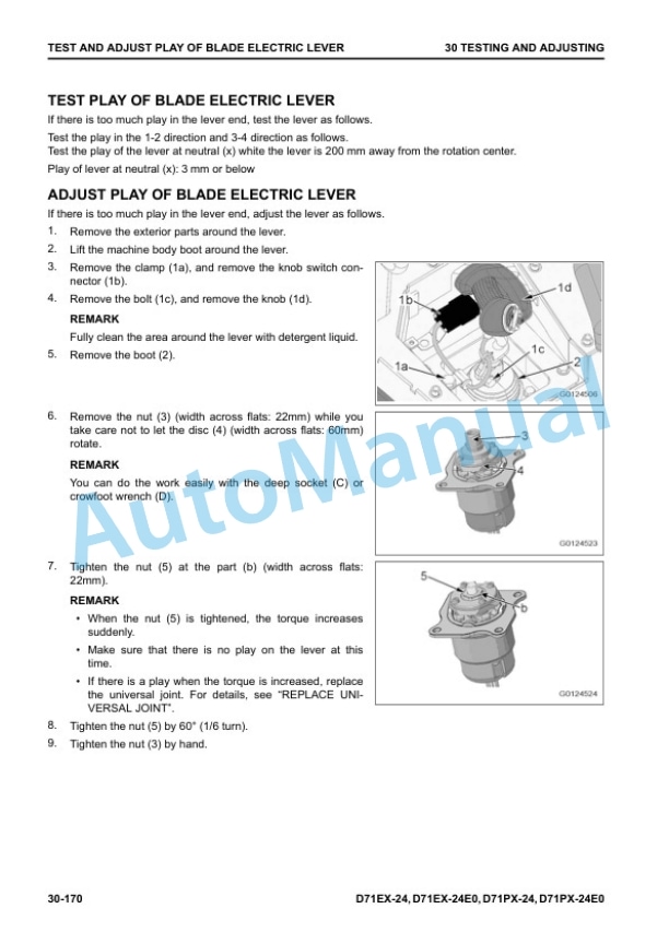 Alternative view of Komatsu D71EX-24, D71EX-24E0, D71PX-24, D71PX-24E0 Bulldozer Shop Manual SEN06841-05