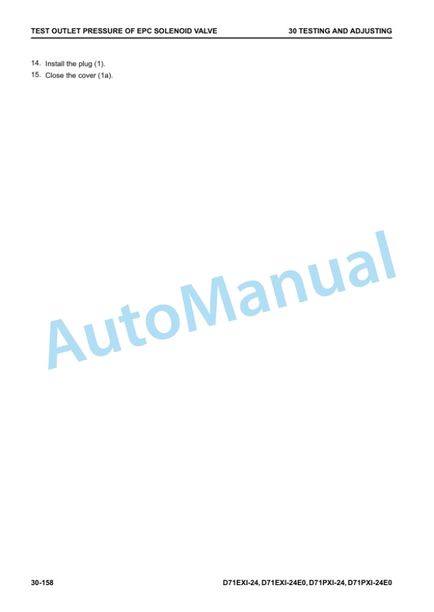 Alternative view of Komatsu D71EXi-24, D71EXi-24E0, D71PXi-24, D71PXi-24E0 Bull Dozer Shop Manual SEN06842-05