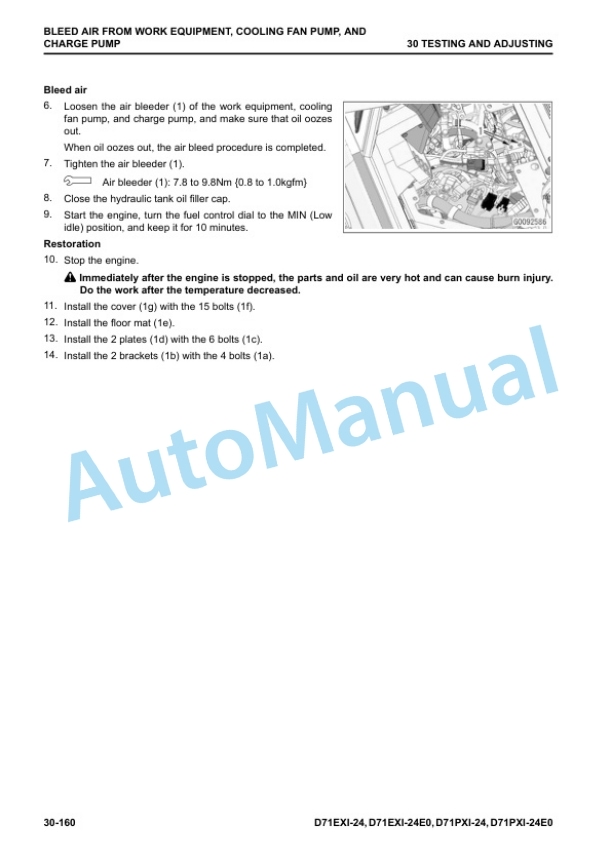 Alternative view of Komatsu D71EXi-24, D71EXi-24E0, D71PXi-24, D71PXi-24E0 Bull Dozer Shop Manual SEN06842-06