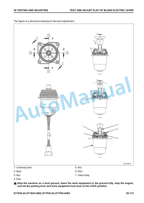 Alternative view of Komatsu D71EXi-24, D71EXi-24E0, D71PXi-24, D71PXi-24E0 Bull Dozer Shop Manual SEN06842-08