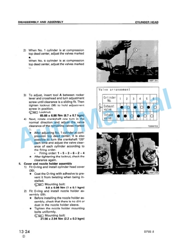 Alternative view of Komatsu D75S-5 Bulldozer Shop Manual SEBM01450503