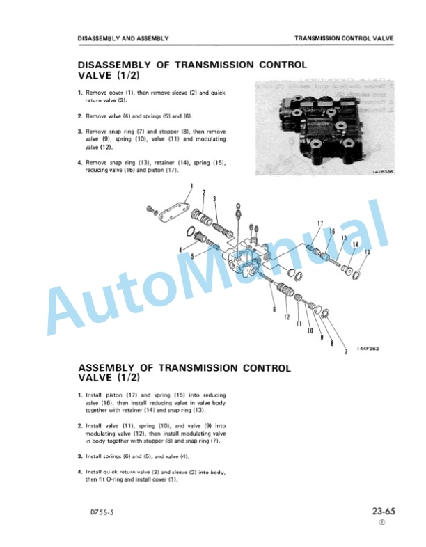Komatsu D75S-5 Shop Manual SEBM01450503 4 Komatsu D75S-5 Shop Manual SEBM01450503 - Image 4