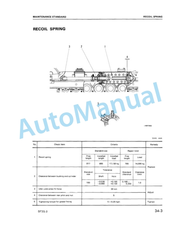Komatsu D75S-5 Shop Manual SEBM01450503 5 Komatsu D75S-5 Shop Manual SEBM01450503 - Image 5