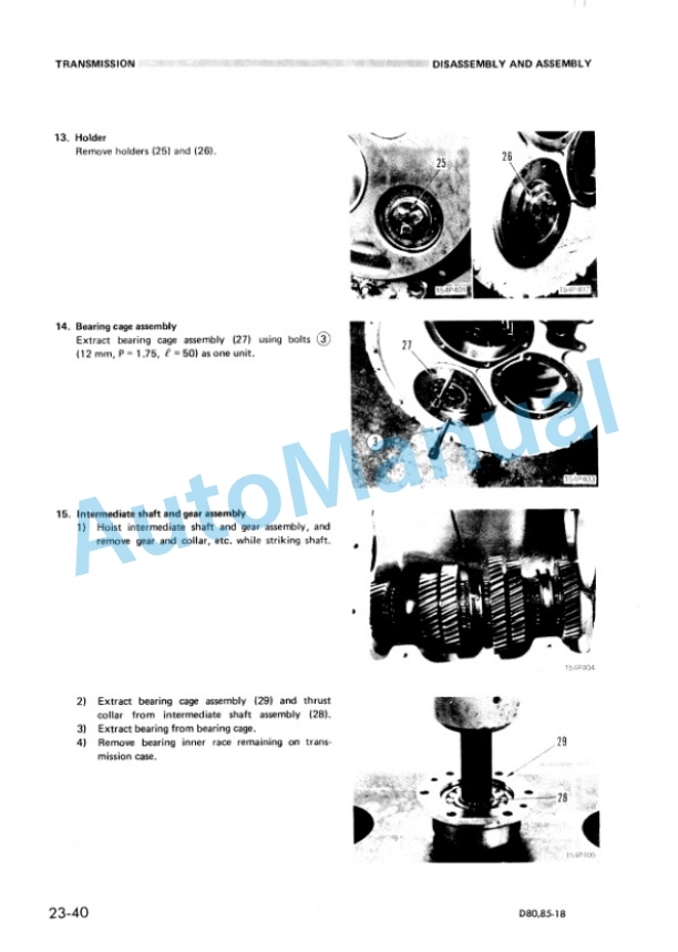 Komatsu D80A-18, D80E-18, D80P-18, D85A-18, D85E-18, D85P-18 Bull Dozer Shop Manual SEBM0150C05 3 Komatsu D80A-18, D80E-18, D80P-18, D85A-18, D85E-18, D85P-18 Bull Dozer Shop Manual SEBM0150C05 - Image 3