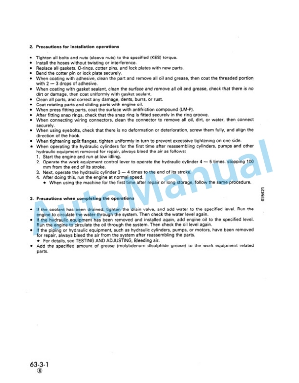 Komatsu D85A-21, D85E-21, D85P-21 Shop Manual SEBM01542110 5 Komatsu D85A-21, D85E-21, D85P-21 Shop Manual SEBM01542110 - Image 5