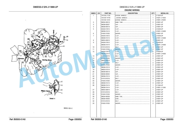Komatsu D85ESS-2 Bulldozer Parts Manual LEPBD08208 2 Komatsu D85ESS-2 Bulldozer Parts Manual LEPBD08208-2