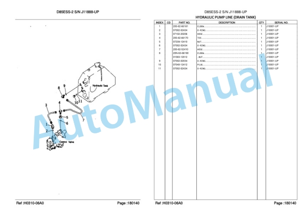 Komatsu D85ESS-2 Bulldozer Parts Manual LEPBD08208 3 Komatsu D85ESS-2 Bulldozer Parts Manual LEPBD08208-3