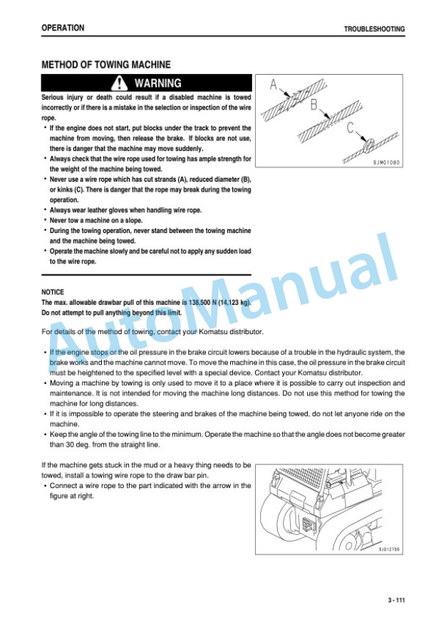 Komatsu D85ESS-3 Bull Dozer Operation and Maintenance Manual PEN00706-02 4 Komatsu D85ESS-3 Bull Dozer Operation and Maintenance Manual PEN00706-02 - Image 4