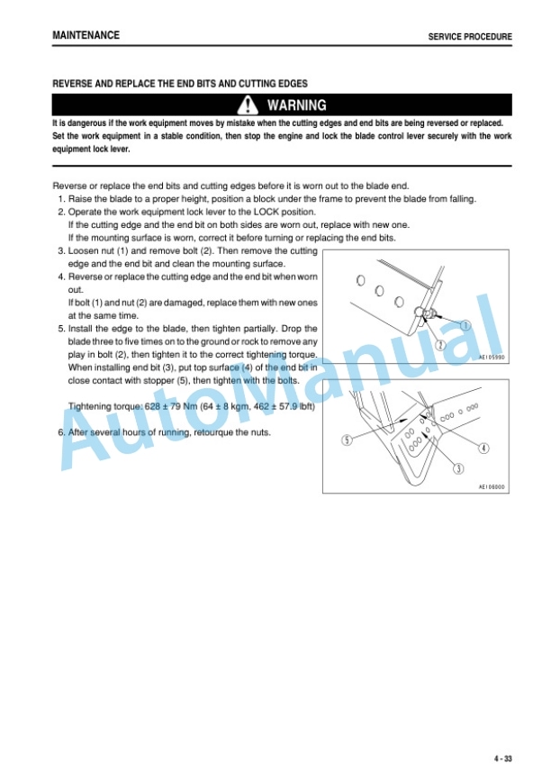 Komatsu D85EX-15, D85PX-15 Bull Dozer Operation and Maintenance Manual TEN00027-02 5 Komatsu D85EX-15, D85PX-15 Bull Dozer Operation and Maintenance Manual TEN00027-02 - Image 5