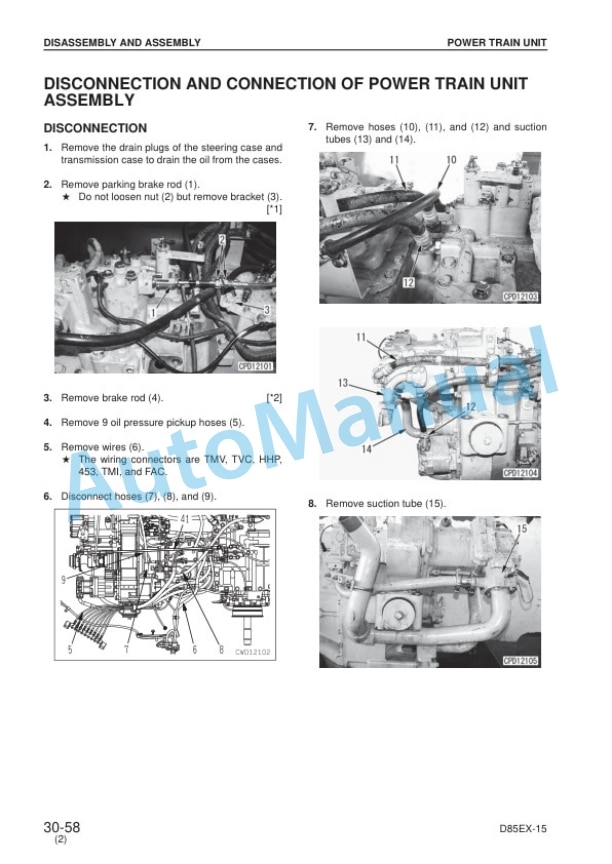 Komatsu D85EX-15, D85PX-15 Bull Dozer Shop Manual SEBM029113 5 Komatsu D85EX-15, D85PX-15 Bull Dozer Shop Manual SEBM029113-5