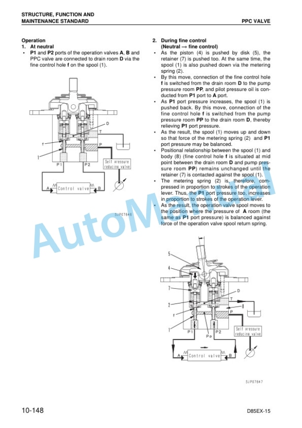 Alternative view of Komatsu D85EX-15, D85PX-15 Bull Dozer Shop Manual SEBM029114
