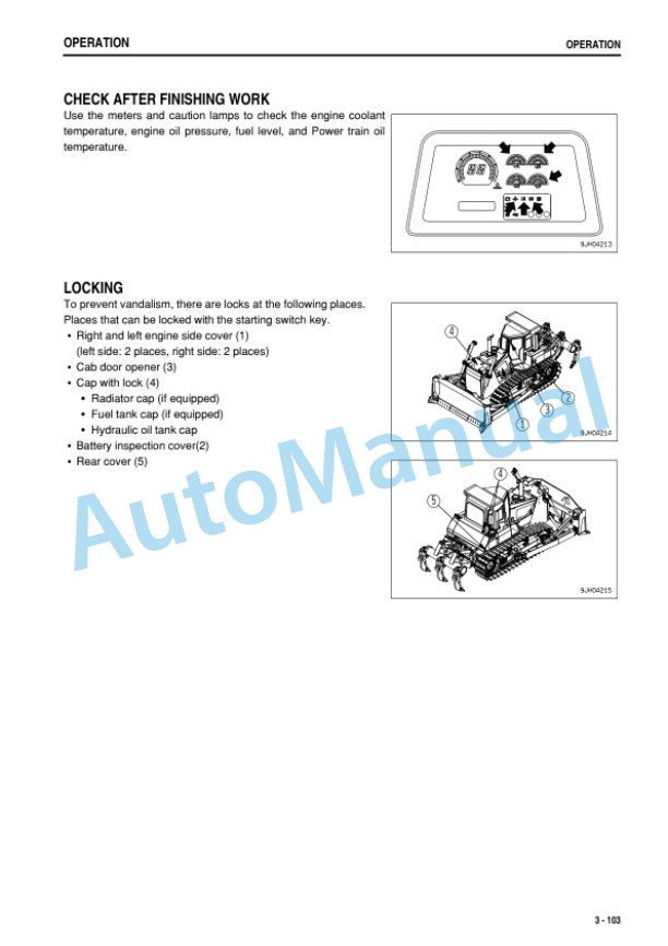 Komatsu D85EX-15, D85PX-15 Galeo Bull Dozer Operation and Maintenance Manual SEAM049203T 4 Komatsu D85EX-15, D85PX-15 Galeo Bull Dozer Operation and Maintenance Manual SEAM049203T - Image 4