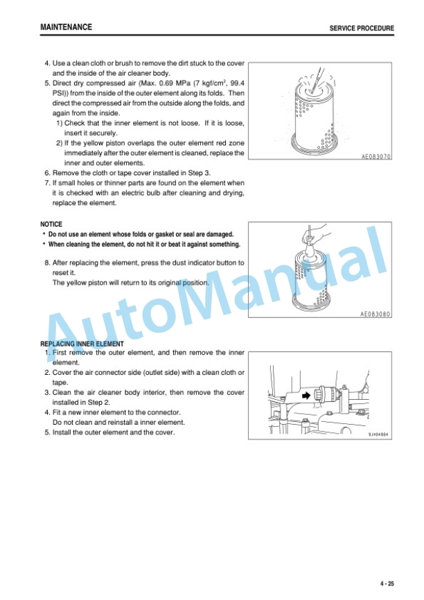 Komatsu D85EX-15, D85PX-15 Galeo Bull Dozer Operation and Maintenance Manual SEAM049203T 5 Komatsu D85EX-15, D85PX-15 Galeo Bull Dozer Operation and Maintenance Manual SEAM049203T - Image 5