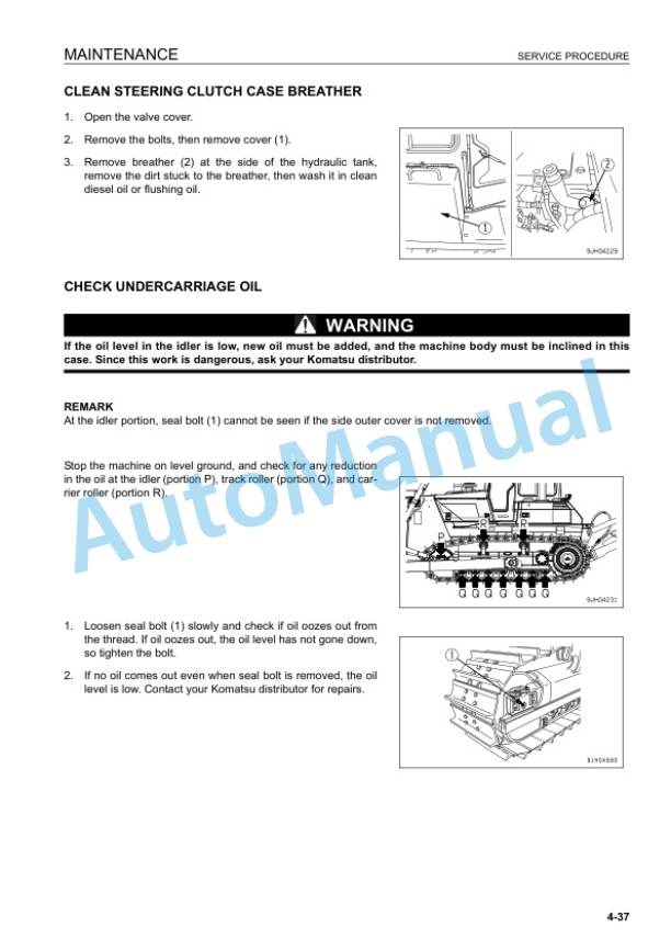 Komatsu D85EX-15E0, D85PX-15E0 Bull Dozer Operation and Maintenance Manual EENAM03270 5 Komatsu D85EX-15E0, D85PX-15E0 Bull Dozer Operation and Maintenance Manual EENAM03270 - Image 5