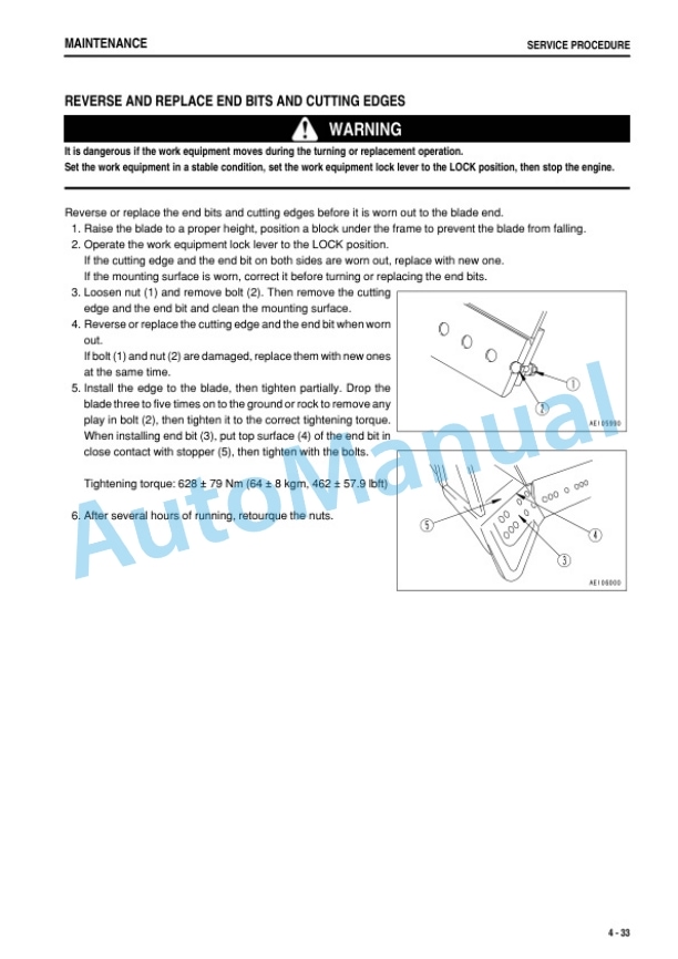 Komatsu D85EX-15E0, D85PX-15E0 Bull Dozer Operation and Maintenance Manual PEN00368-01 5 Komatsu D85EX-15E0, D85PX-15E0 Bull Dozer Operation and Maintenance Manual PEN00368-01 - Image 5