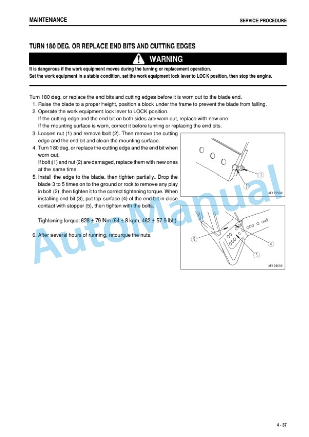 Komatsu D85EX-15E0, D85PX-15E0 Bull Dozer Operation and Maintenance Manual TEN00876-01 5 Komatsu D85EX-15E0, D85PX-15E0 Bull Dozer Operation and Maintenance Manual TEN00876-01 - Image 5