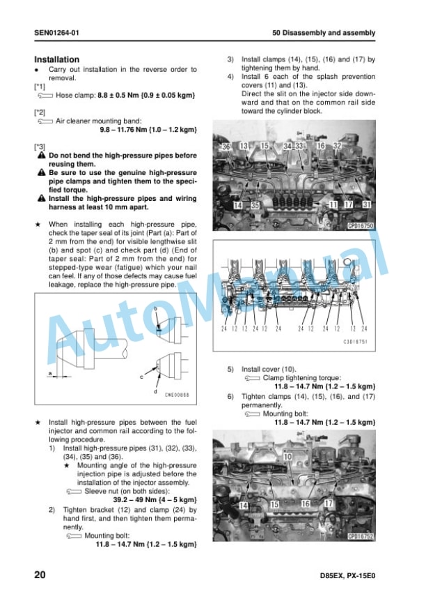 Komatsu D85EX-15E0, D85PX-15E0 Bull Dozer Shop Manual SEN00060-07 5 Komatsu D85EX-15E0, D85PX-15E0 Bull Dozer Shop Manual SEN00060-07 - Image 5