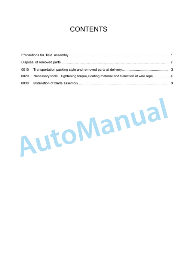 Komatsu D85EX-15R, D85PX-15R Bull Dozer Field Assembly Instruction GEN00179-00 2 Komatsu D85EX-15R, D85PX-15R Bull Dozer Field Assembly Instruction GEN00179-00 - Image 2