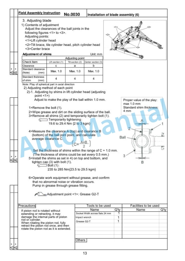 Komatsu D85EX-15R, D85PX-15R Bull Dozer Field Assembly Instruction GEN00179-00 5 Komatsu D85EX-15R, D85PX-15R Bull Dozer Field Assembly Instruction GEN00179-00 - Image 5