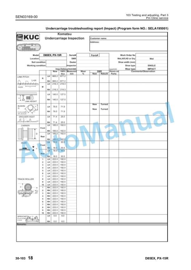 Komatsu D85EX-15R, D85PX-15R Bull Dozer Shop Manual SEN02947-02 3 Komatsu D85EX-15R, D85PX-15R Bull Dozer Shop Manual SEN02947-02 - Image 3