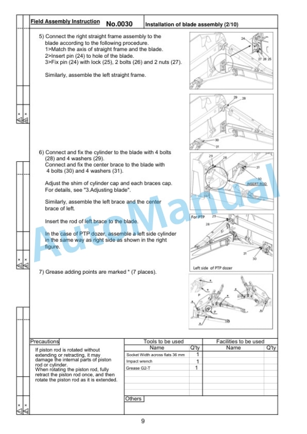 Komatsu D85EX-18, D85PX-18 Bull Dozer Field Assembly Instruction GEN00177-00 4 Komatsu D85EX-18, D85PX-18 Bull Dozer Field Assembly Instruction GEN00177-00 - Image 4