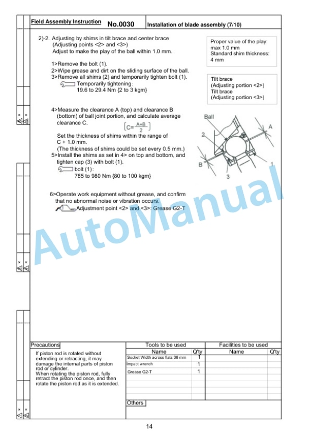 Komatsu D85EX-18, D85PX-18 Bull Dozer Field Assembly Instruction GEN00177-00 5 Komatsu D85EX-18, D85PX-18 Bull Dozer Field Assembly Instruction GEN00177-00 - Image 5