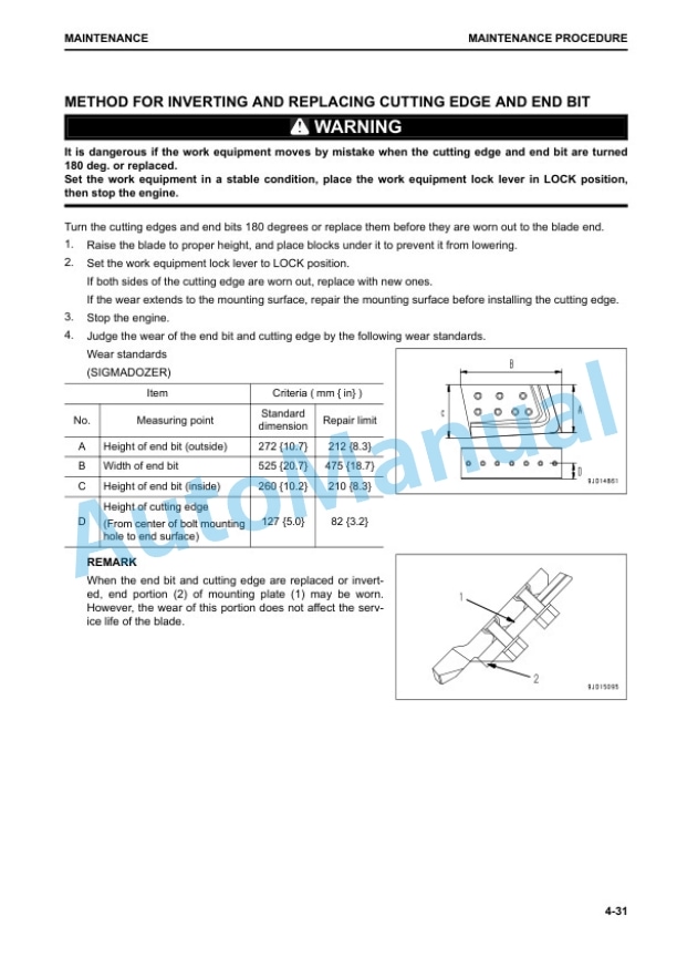 Komatsu D85EX-18, D85PX-18 Bull Dozer Operation and Maintenance Manual TEN00704-02 5 Komatsu D85EX-18, D85PX-18 Bull Dozer Operation and Maintenance Manual TEN00704-02 - Image 5
