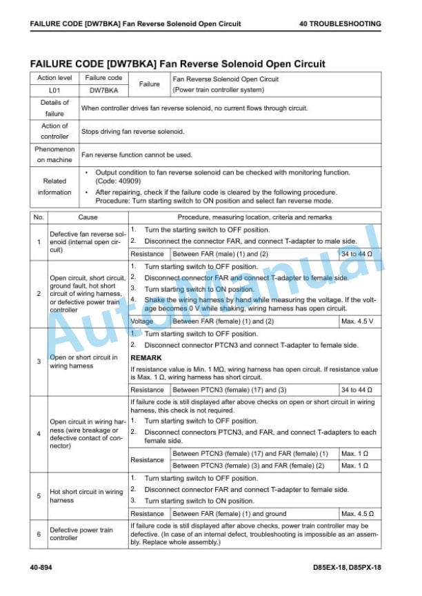 Komatsu D85EX-18, D85PX-18 Bull Dozer Shop Manual SEN06517-02 4 Komatsu D85EX-18, D85PX-18 Bull Dozer Shop Manual SEN06517-02 - Image 4