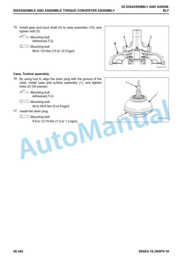 Komatsu D85EX-18, D85PX-18 Bull Dozer Shop Manual SEN06517-02 5 Komatsu D85EX-18, D85PX-18 Bull Dozer Shop Manual SEN06517-02 - Image 5