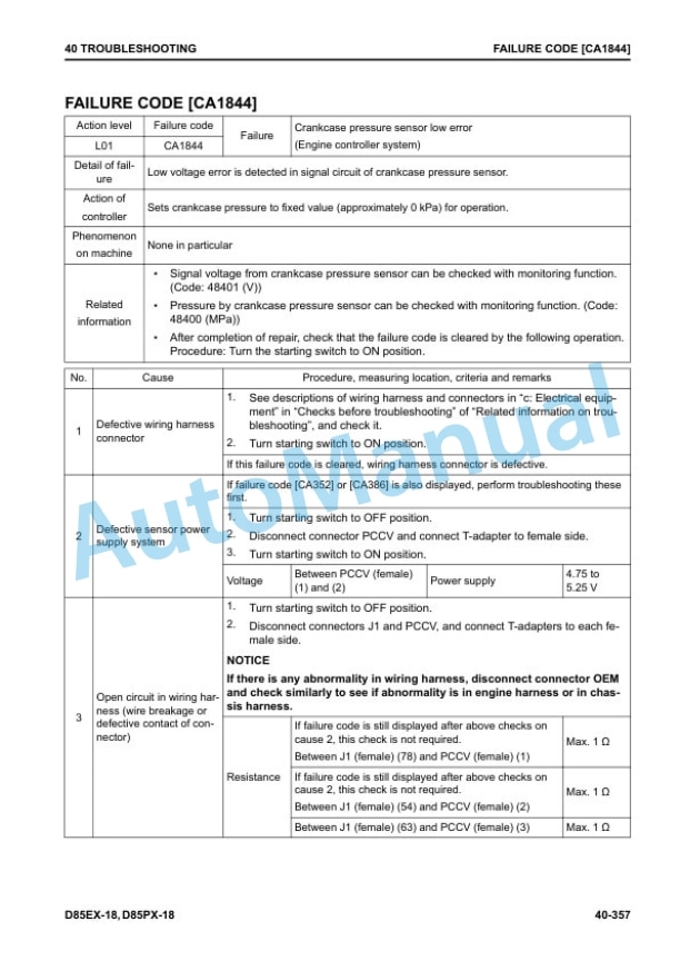 Komatsu D85EX-18, D85PX-18 Bull Dozer Shop Manual SEN06517-06 3 Komatsu D85EX-18, D85PX-18 Bull Dozer Shop Manual SEN06517-06 - Image 3