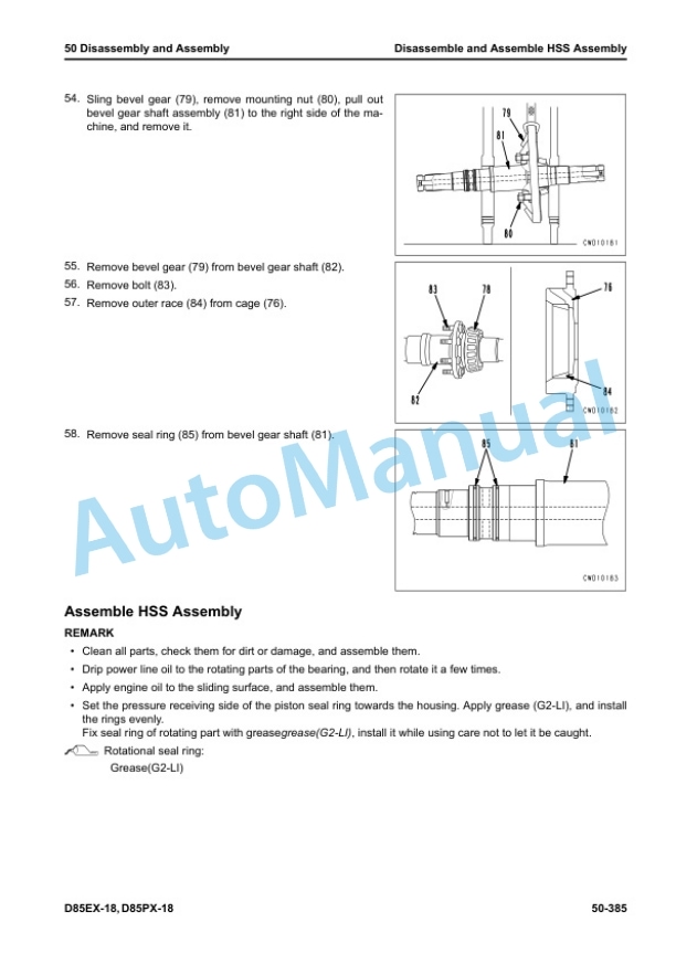 Komatsu D85EX-18, D85PX-18 Bull Dozer Shop Manual SEN06517-12 5 Komatsu D85EX-18, D85PX-18 Bull Dozer Shop Manual SEN06517-12 - Image 5