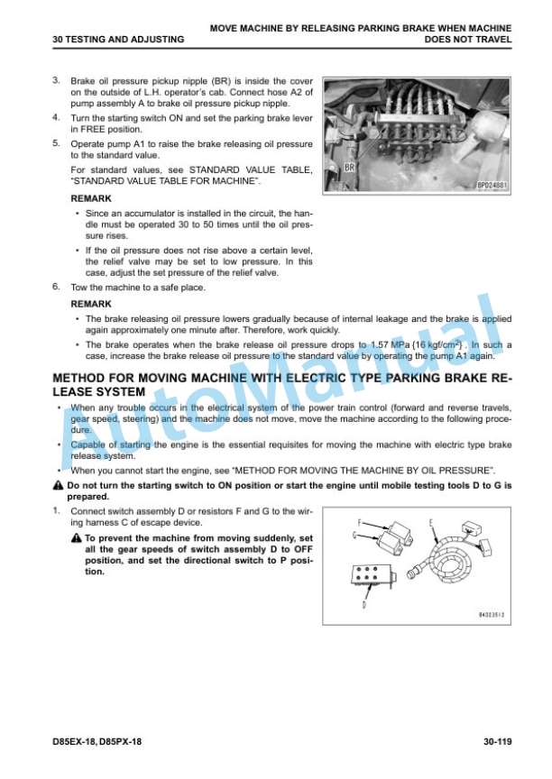 Alternative view of Komatsu D85EX-18, D85PX-18 Bull Dozer Shop Manual SEN06901-04