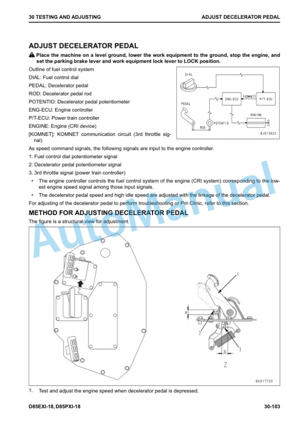 Alternative view of Komatsu D85EXi-18, D85PXi-18 Bull Dozer Shop Manual SEN06576-01