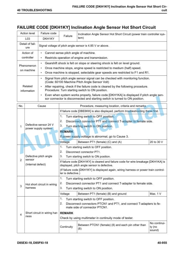 Komatsu D85EXi-18, D85PXi-18 Bull Dozer Shop Manual SEN06576-01 4 Komatsu D85EXi-18, D85PXi-18 Bull Dozer Shop Manual SEN06576-01 - Image 4