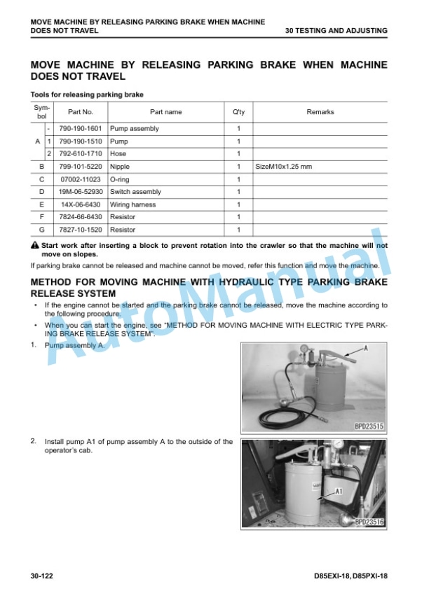 Alternative view of Komatsu D85EXi-18, D85PXi-18 Bull Dozer Shop Manual SEN06902-02