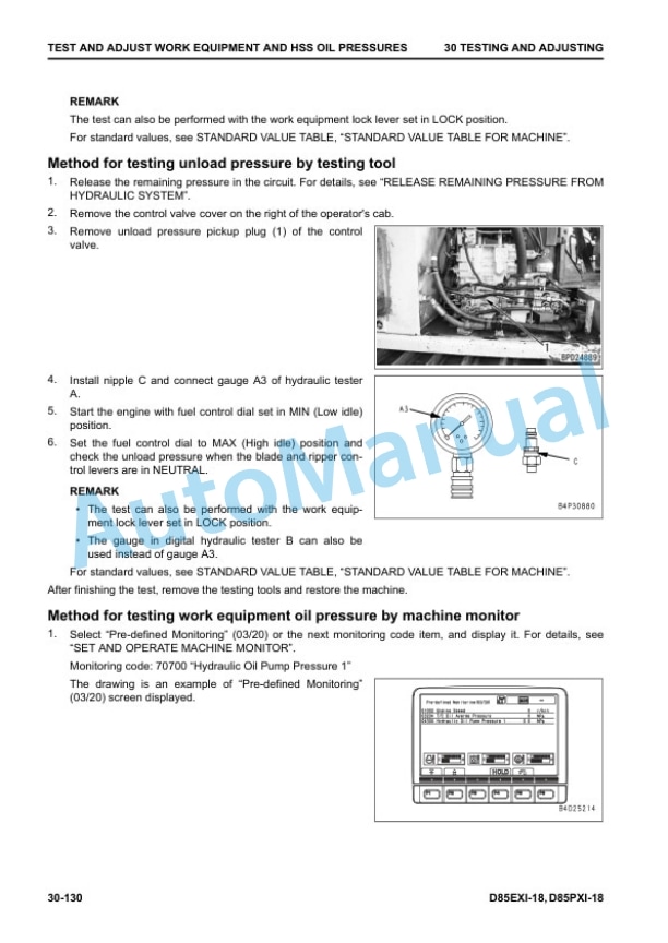 Alternative view of Komatsu D85EXi-18, D85PXi-18 Bull Dozer Shop Manual SEN06902-04