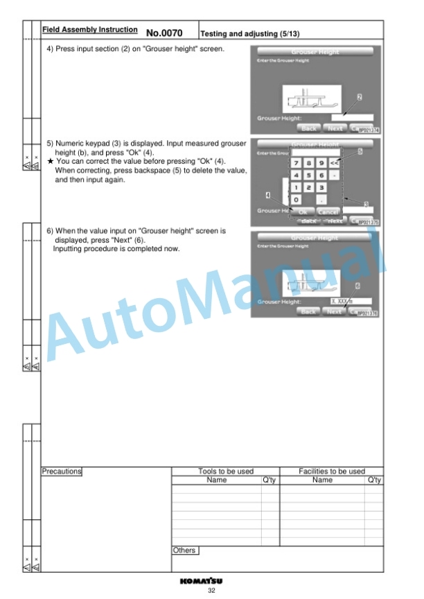 Komatsu D85EXi-18E0, D85PXi-18E0 Bull Dozer Field Assembly Instruction GEN00197-00 5 Komatsu D85EXi-18E0, D85PXi-18E0 Bull Dozer Field Assembly Instruction GEN00197-00 - Image 5