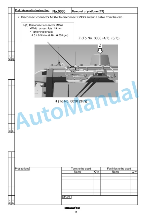 Komatsu D85EXi-18E0, D85PXi-18E0 Bulldozer Field Assembly Instruction GEN00197-00 3 Komatsu D85EXi-18E0, D85PXi-18E0 Bulldozer Field Assembly Instruction GEN00197-00 - Image 3