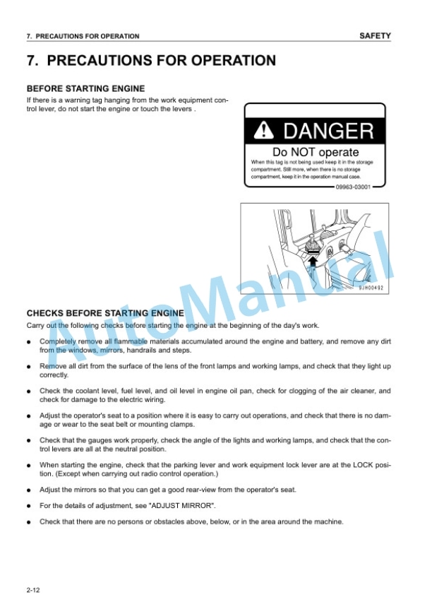 Komatsu D85MS-15 Demining Equipment Operation and Maintenance Manual PEN00244-01 3 Komatsu D85MS-15 Demining Equipment Operation and Maintenance Manual PEN00244-01 - Image 3