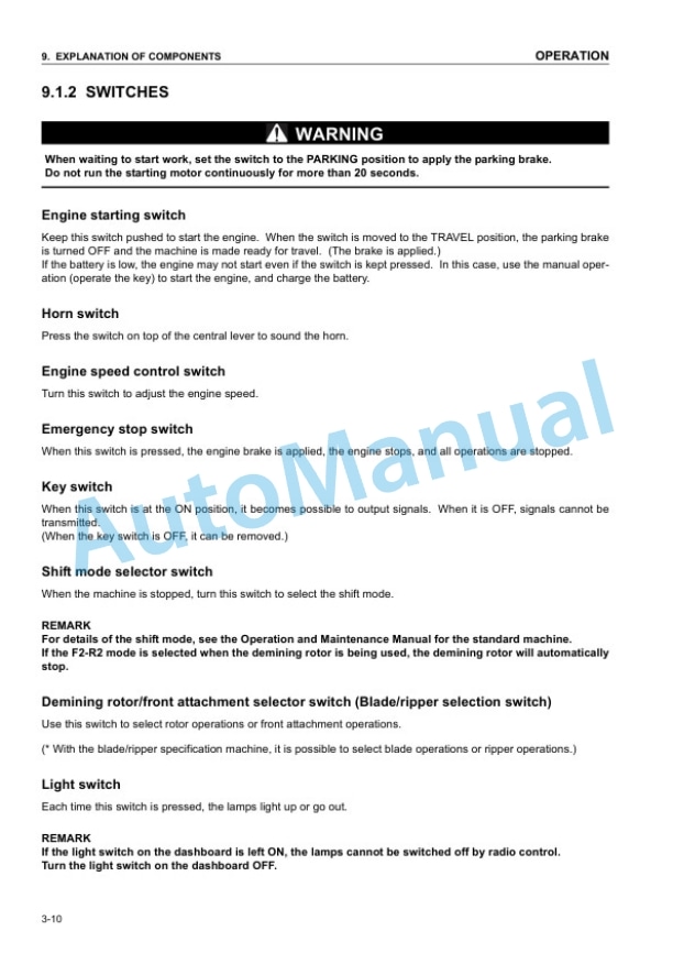 Komatsu D85MS-15 Demining Equipment Operation and Maintenance Manual PEN00244-01 4 Komatsu D85MS-15 Demining Equipment Operation and Maintenance Manual PEN00244-01 - Image 4