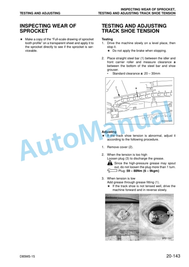 Komatsu D85MS-15 Demining Equipment Shop Manual SEN04305-01 3 Komatsu D85MS-15 Demining Equipment Shop Manual SEN04305-01 - Image 3