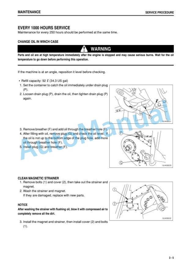 Komatsu DWT125-1 Towing Winch Operation and Maintenance Manual PEN00095-00 5 Komatsu DWT125-1 Towing Winch Operation and Maintenance Manual PEN00095-00 - Image 5