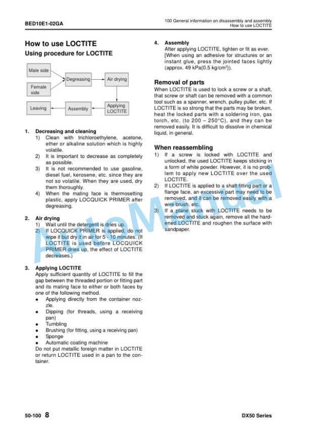 Komatsu DX50 Series Forklift Truck Shop Manual BED10E1-07 5 Komatsu DX50 Series Forklift Truck Shop Manual BED10E1-07 - Image 5