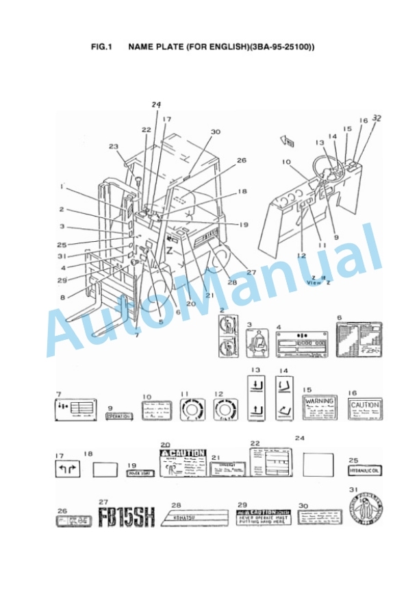 Komatsu EC Specification Forklift Truck Parts Manual FORMER01841_4 3 Komatsu EC Specification Forklift Truck Parts Manual FORMER01841_4-3